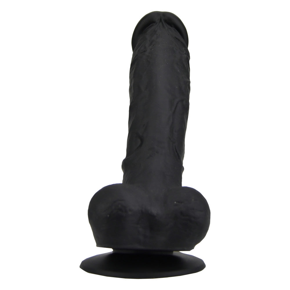 Loving Joy 9" Realistic Silicone Testicle Dildo Black