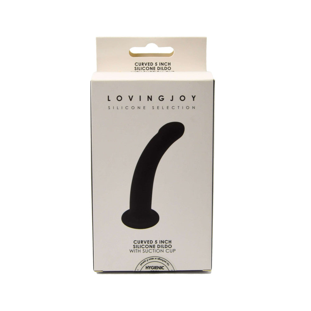 Loving Joy Curved 5'' Silicone Anal Dildo