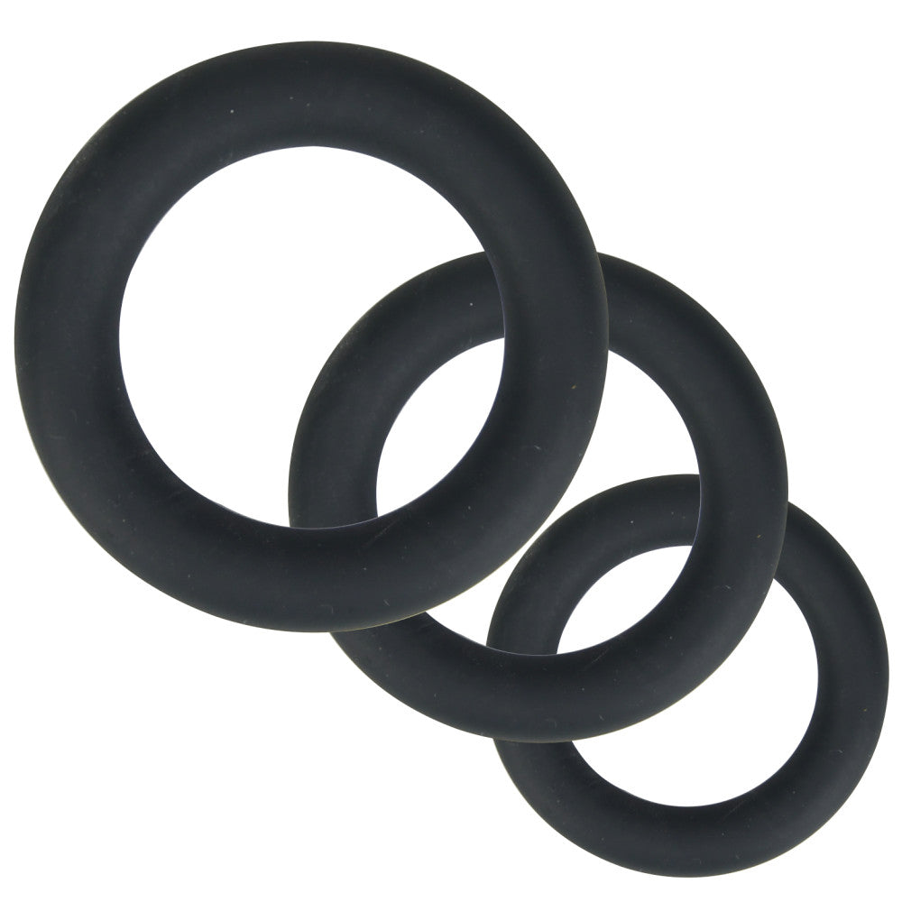 Loving Joy silicone penis ring set black