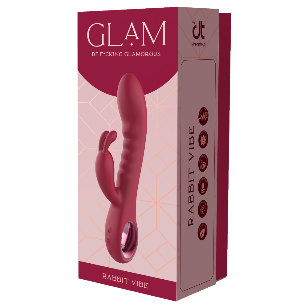 Luxurious Silicone Rabbit Vibrator Glam Red