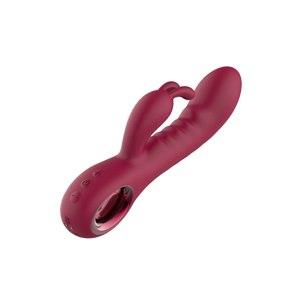 Luxurious Silicone Rabbit Vibrator Glam Red