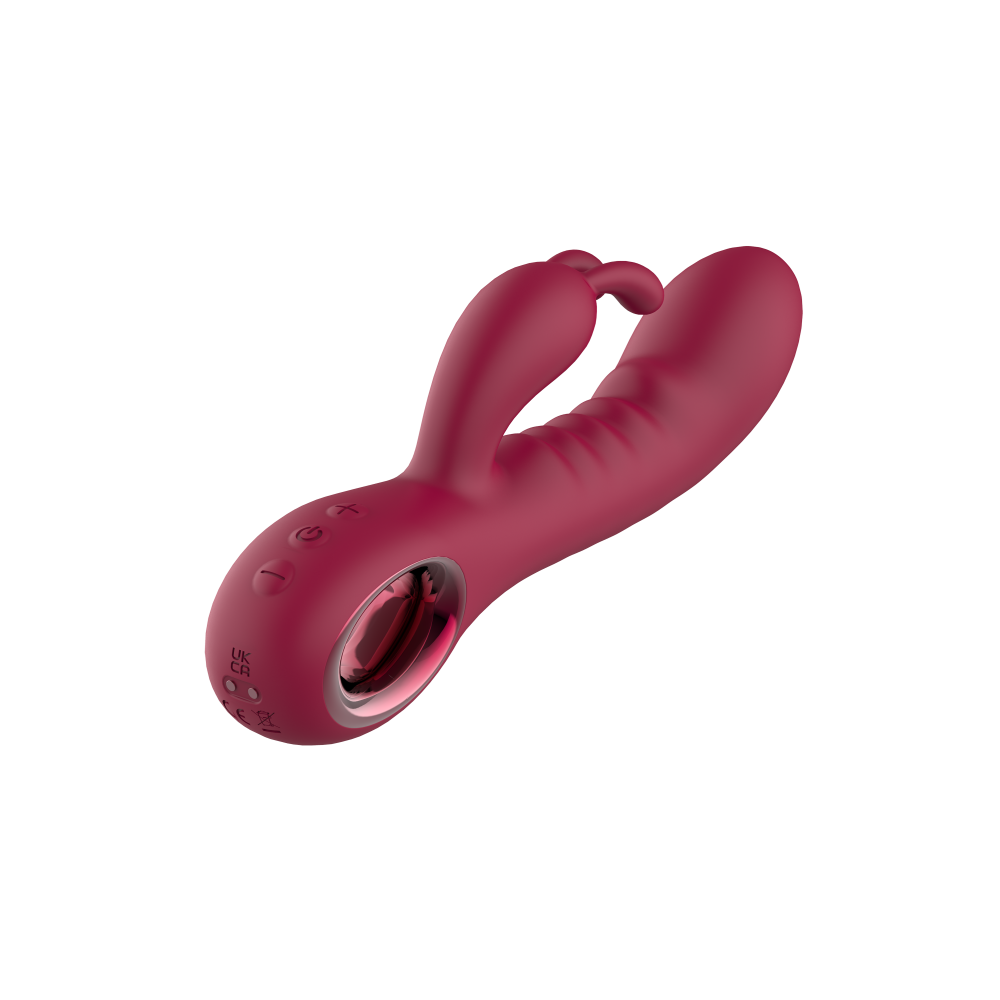 Luxurious Silicone Rabbit Vibrator Glam Red