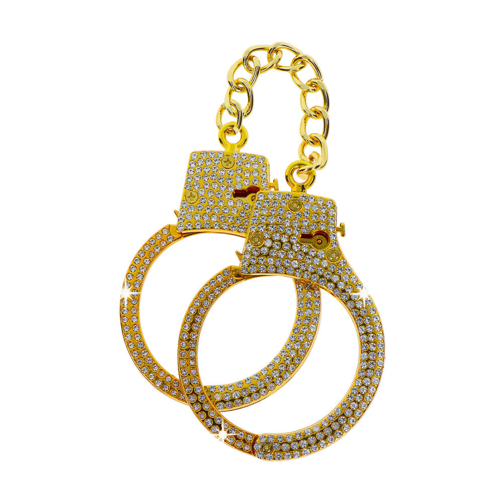 Luxury Metal Handcuffs Diamond Cuffs Gold