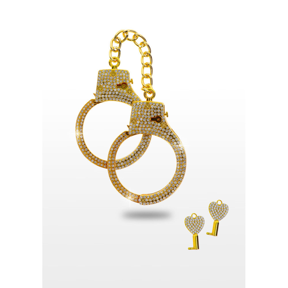 Luxury Metal Handcuffs Diamond Cuffs Gold