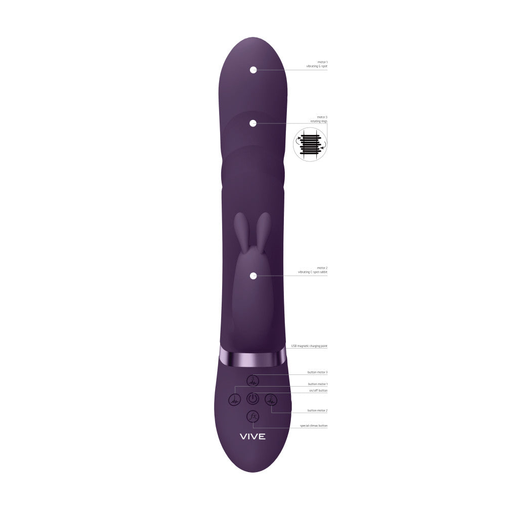 Luxury Rabbit Vibrator with Rotation Vive Nari