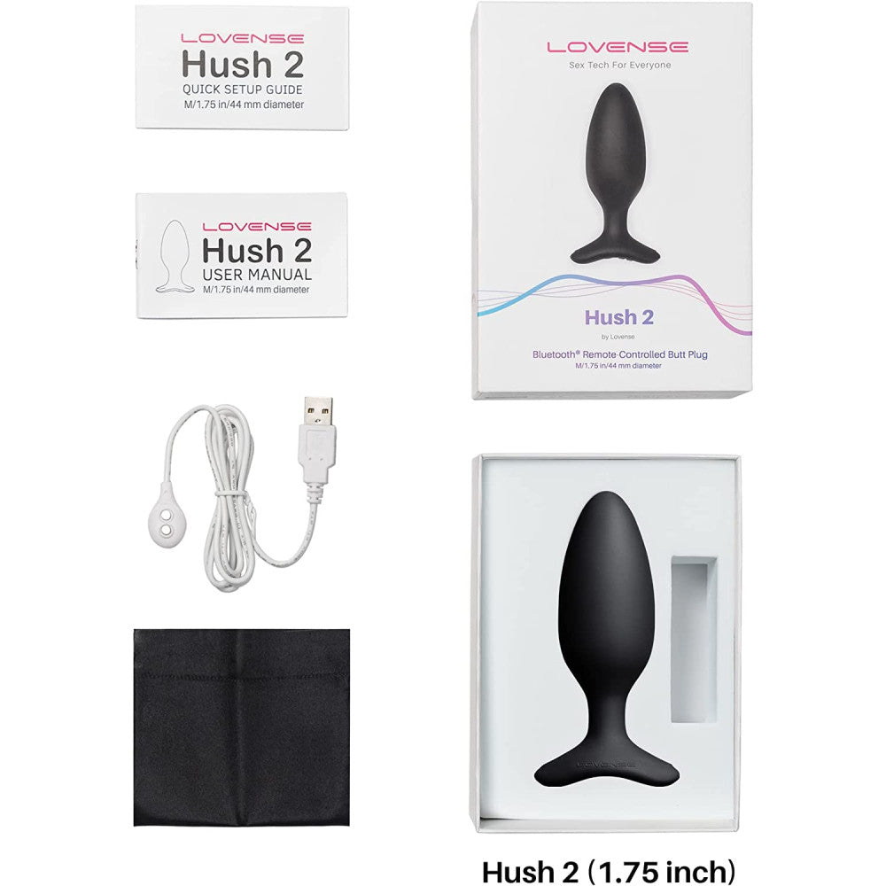 Luxury Vibrating Anal Stimulator with App Lovense Hush 2 M