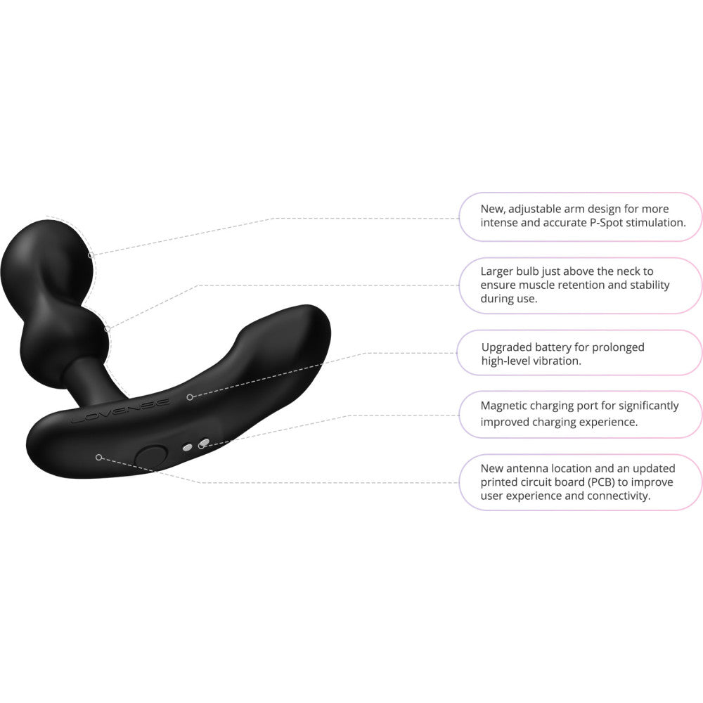 Luxury Vibrating Prostate Stimulator with 2 Motors Lovense Edge 2 with App