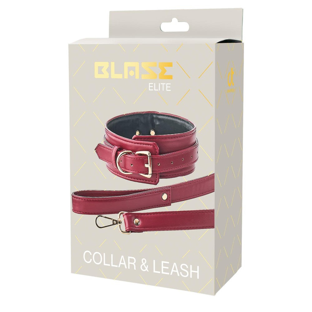 Luxury Collar with Lead Blaze Elite Red