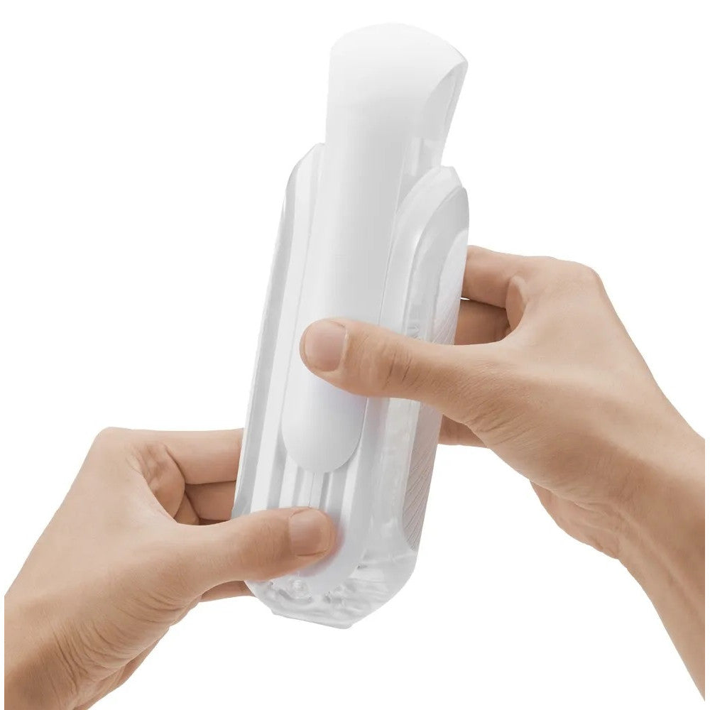 Luxury flip zero gravity silicone masturbator white