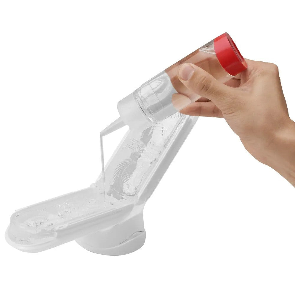 Luxury flip zero gravity silicone masturbator white