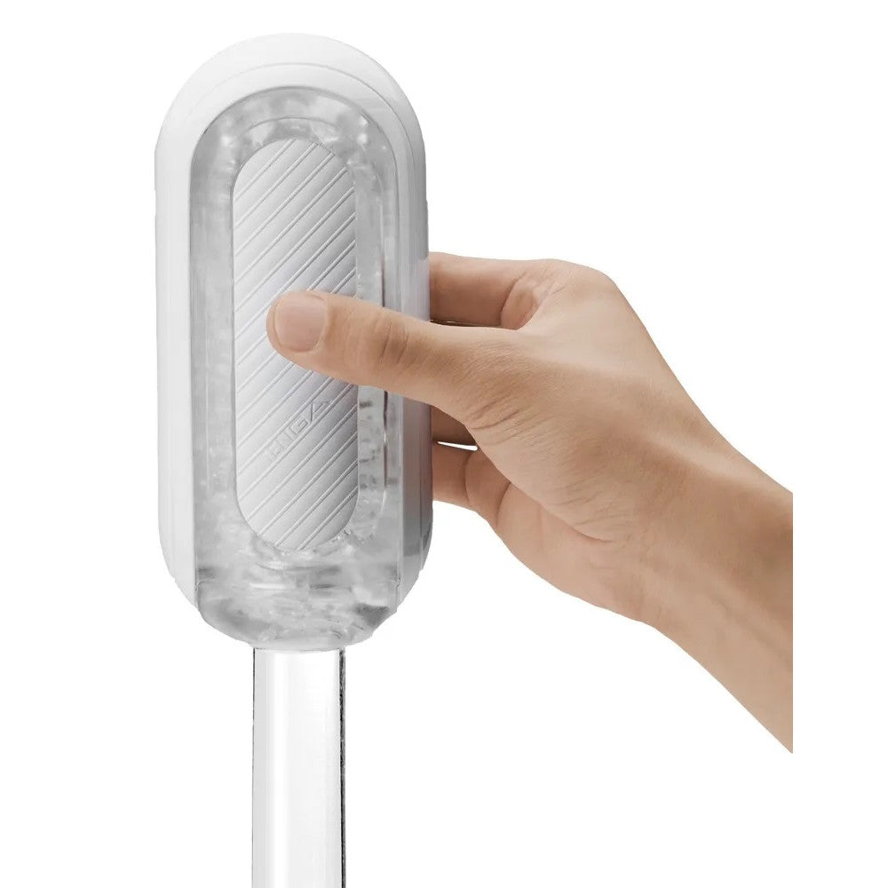 Luxury flip zero gravity silicone masturbator white