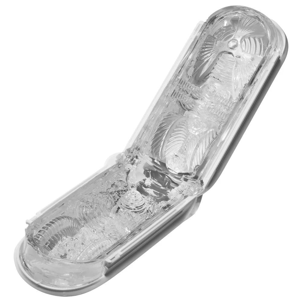 Luxury flip zero gravity silicone masturbator white