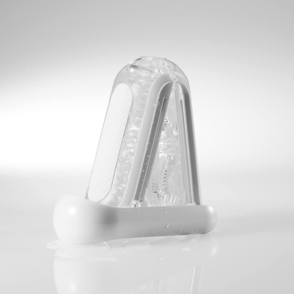 Luxury flip zero gravity silicone masturbator white