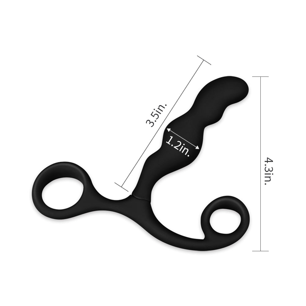 Luxury Silicone Prostate Stimulator P-spot Teaser Black