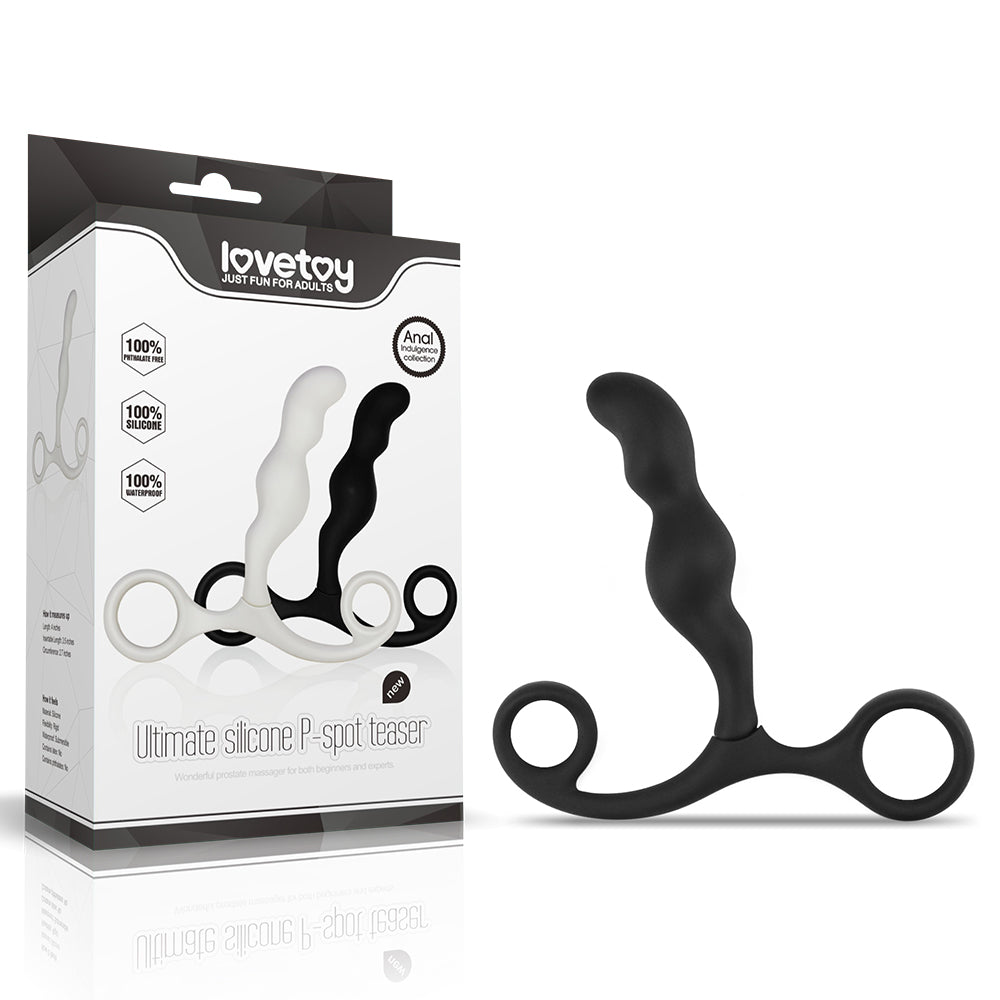 Luxury Silicone Prostate Stimulator P-spot Teaser Black