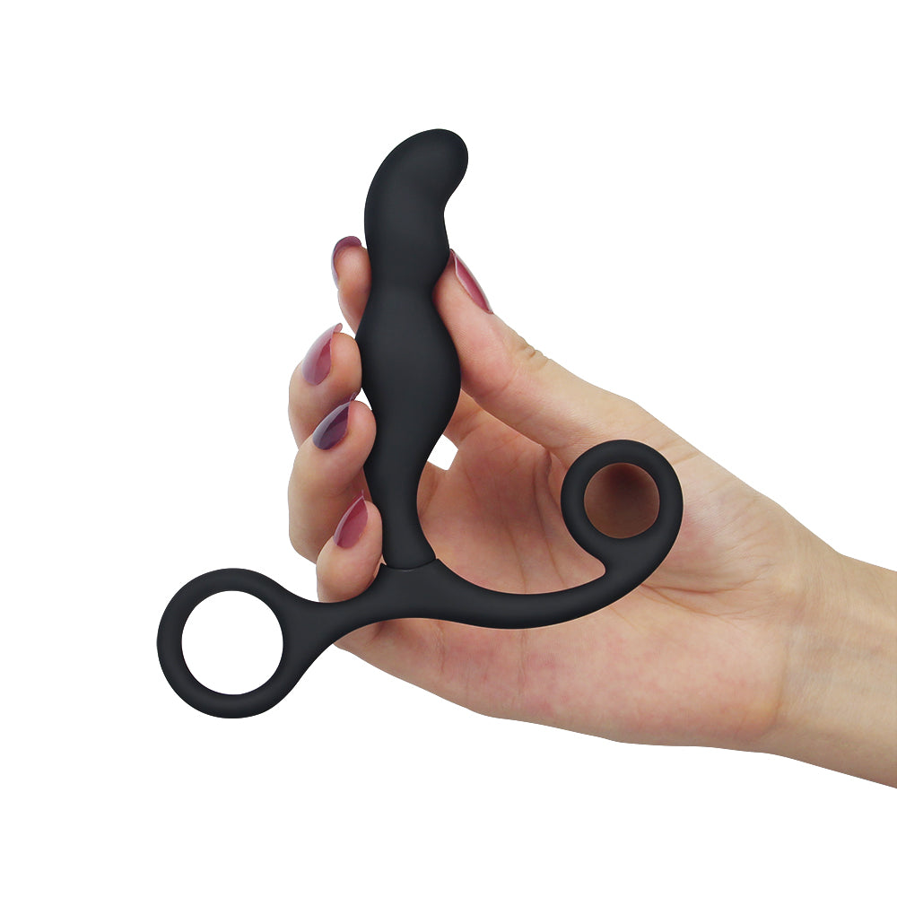 Luxury Silicone Prostate Stimulator P-spot Teaser Black