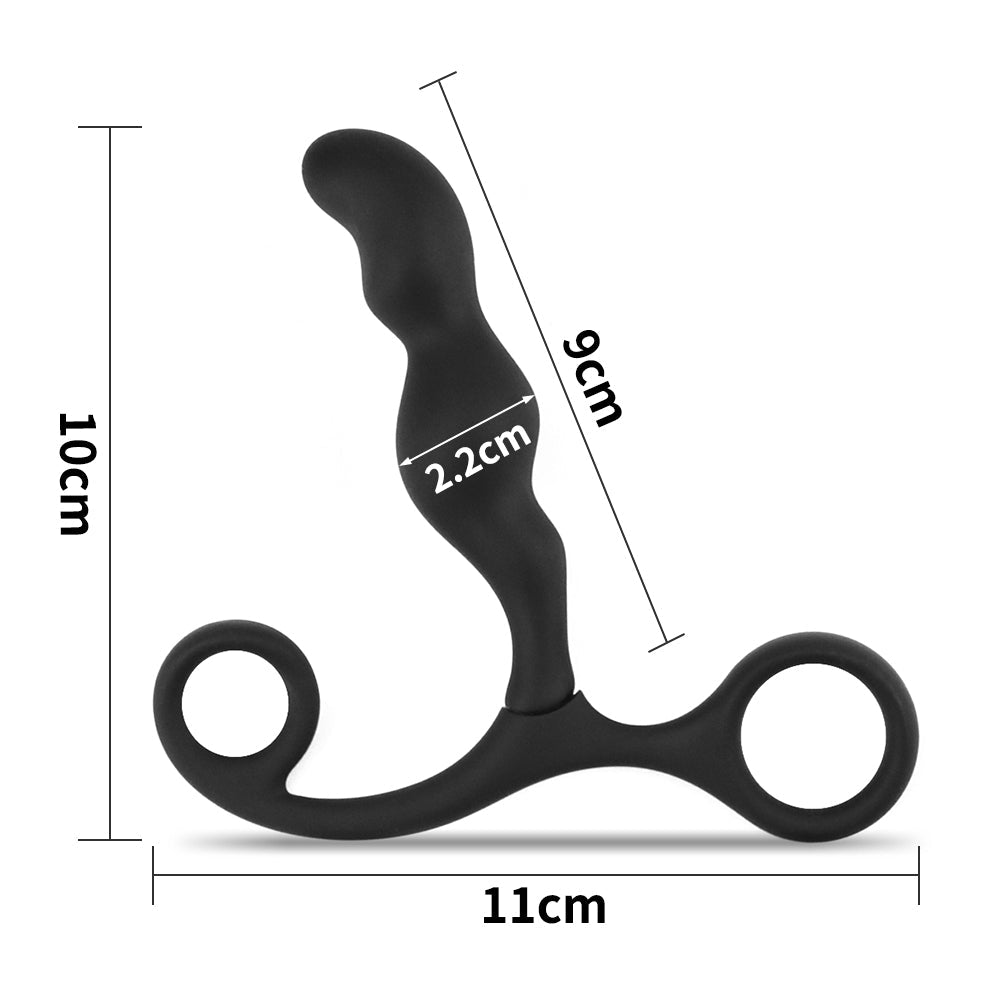 Luxury Silicone Prostate Stimulator P-spot Teaser Black