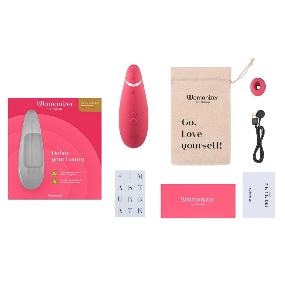 Luxury suction clitoris stimulator Womanizer Premium 2 pink