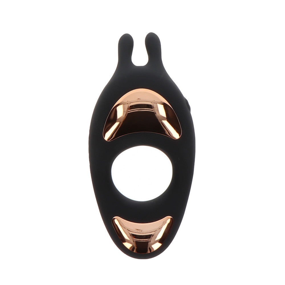 Luxury vibrating penis ring made of silicone with Lotus clitoris stimulator