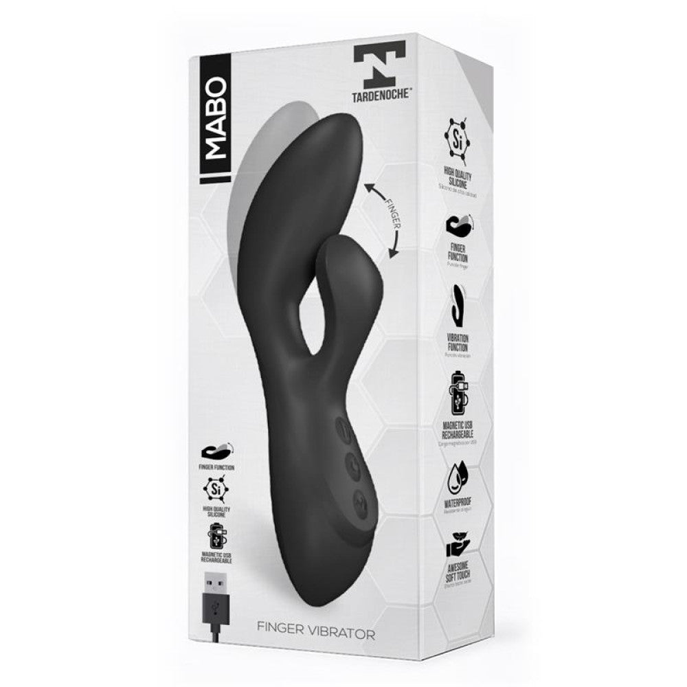 Mabo Rechargeable Silicone Rabbit Vibrator with Back and forth Function