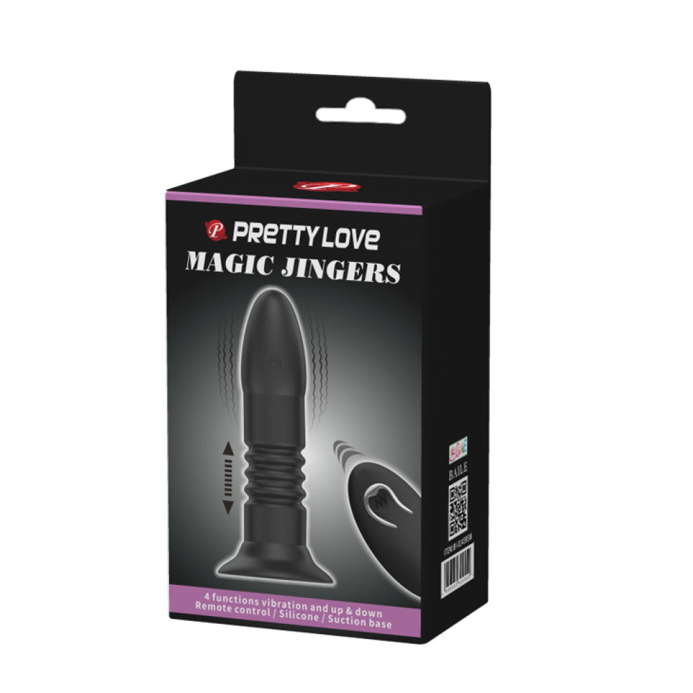 Magic Jingers Rechargeable Vibrating and Thrusting Remote Control Anal Toy