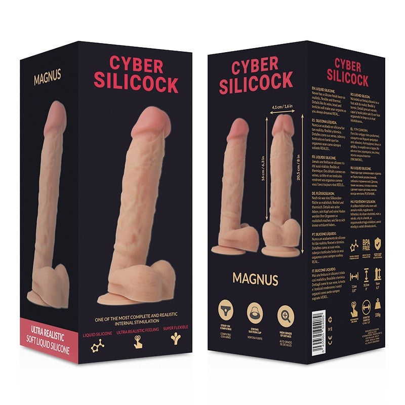 Magnus double-layer silicone realistic dildo