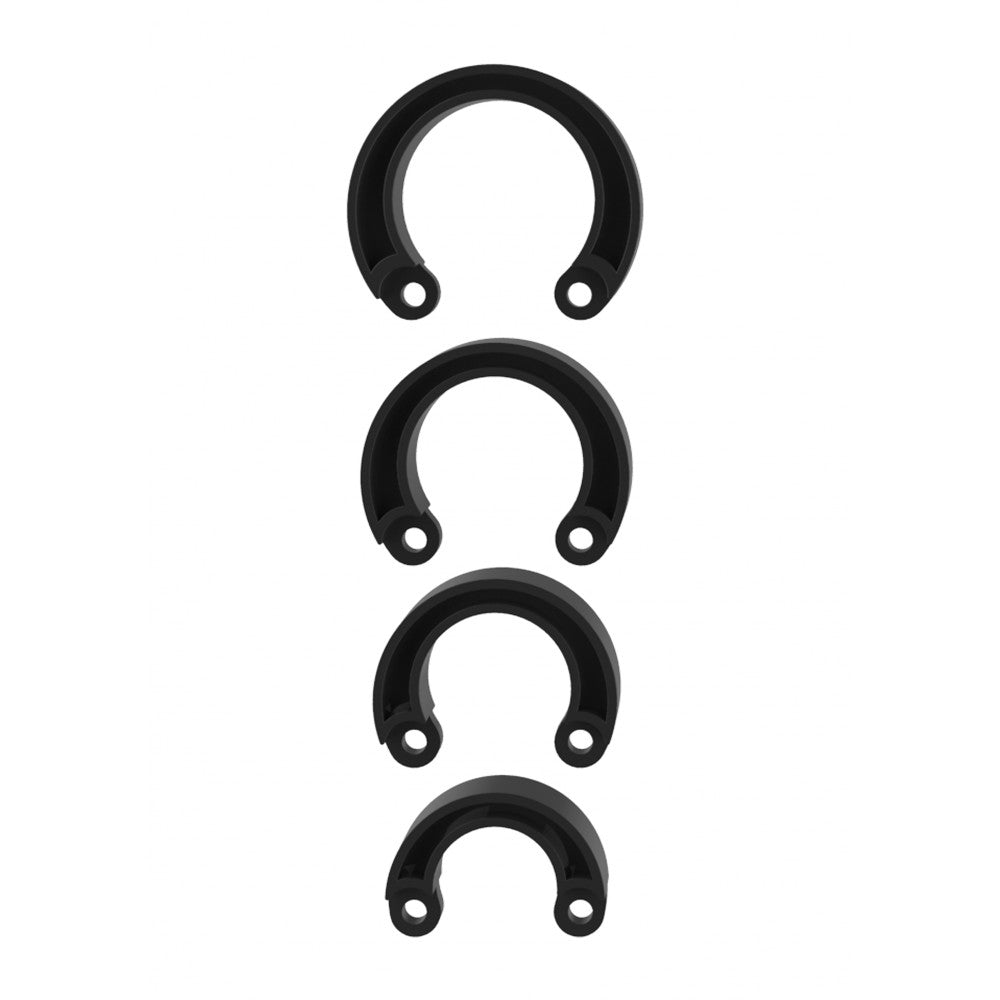 Mancage Black Penis Cage Replacement Rings Set