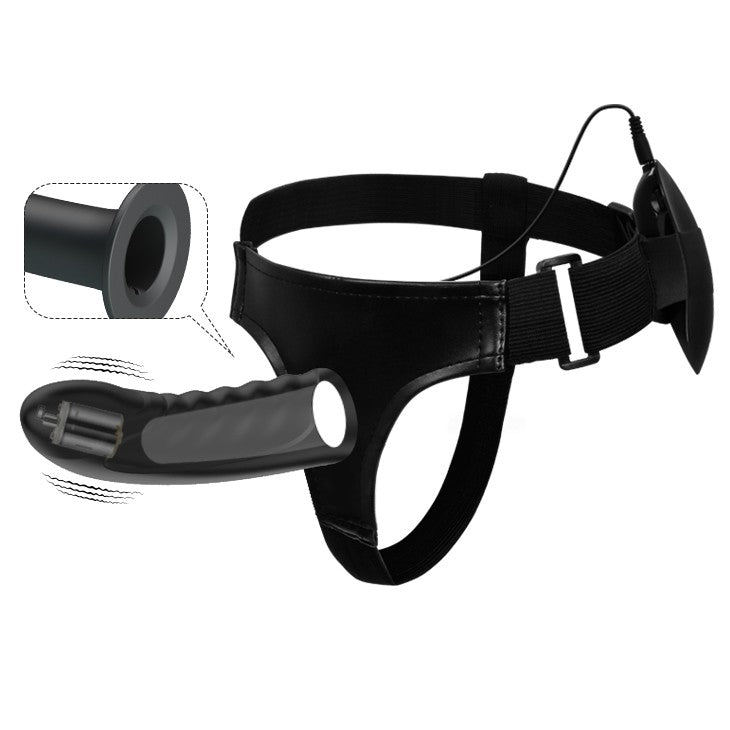 Marvin Silicone Vibrating Hollow Strap-On Belt