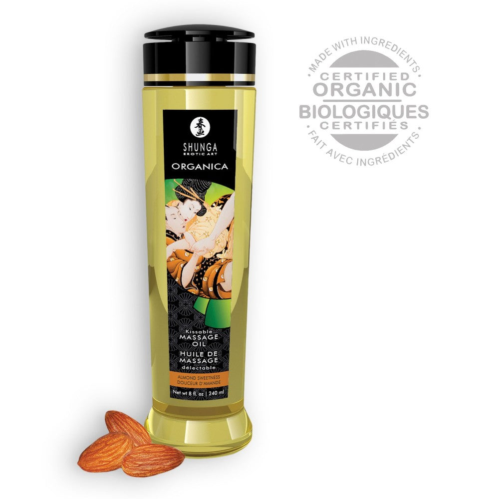 Massage oil Shunga Organica almond sweetness 240 ml.