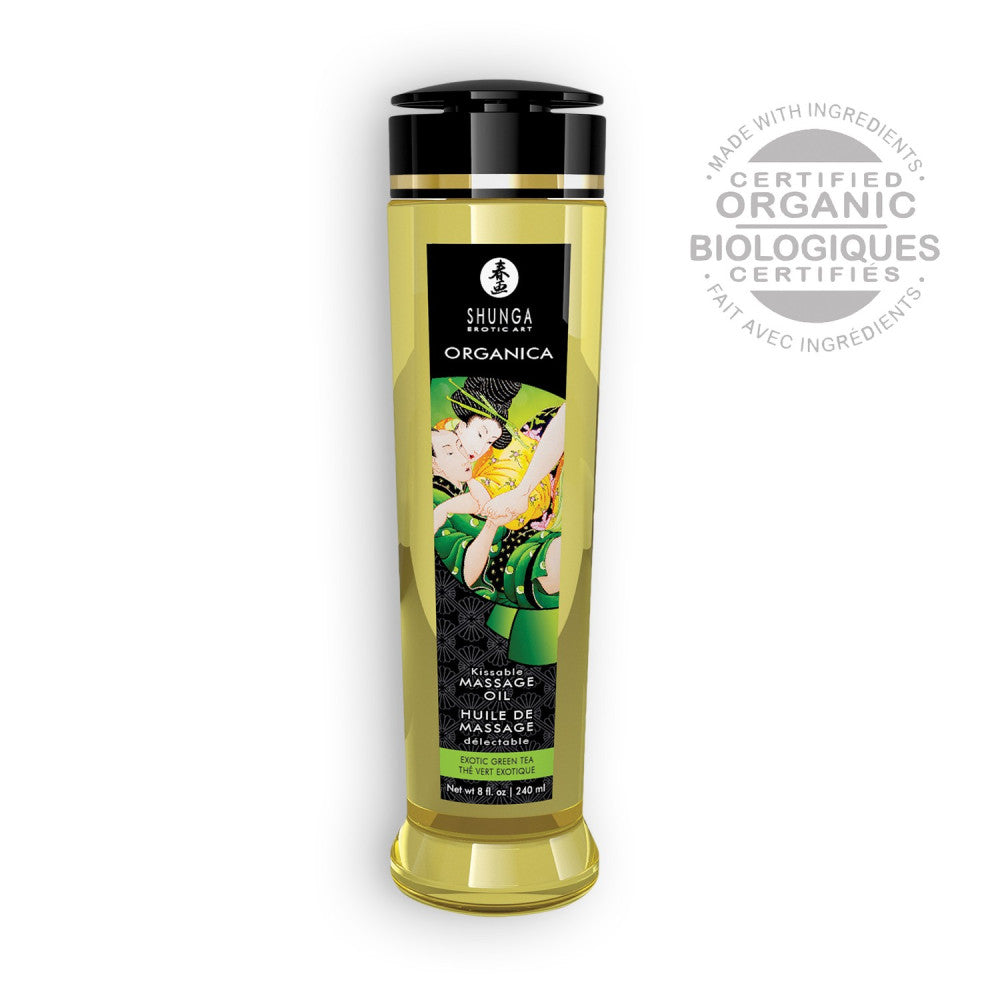 Massage oil Shunga Organica green tea 240 ml.