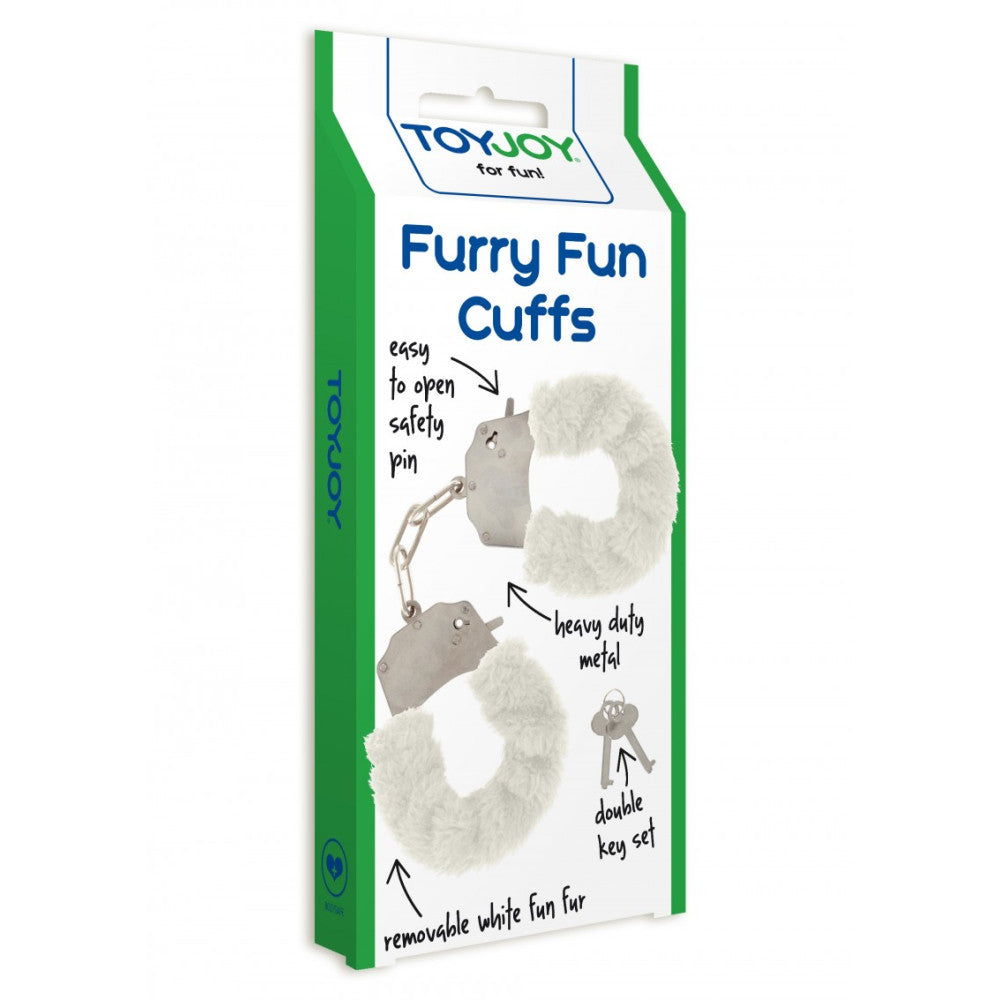 Massive handcuffs with down Furry Fun white