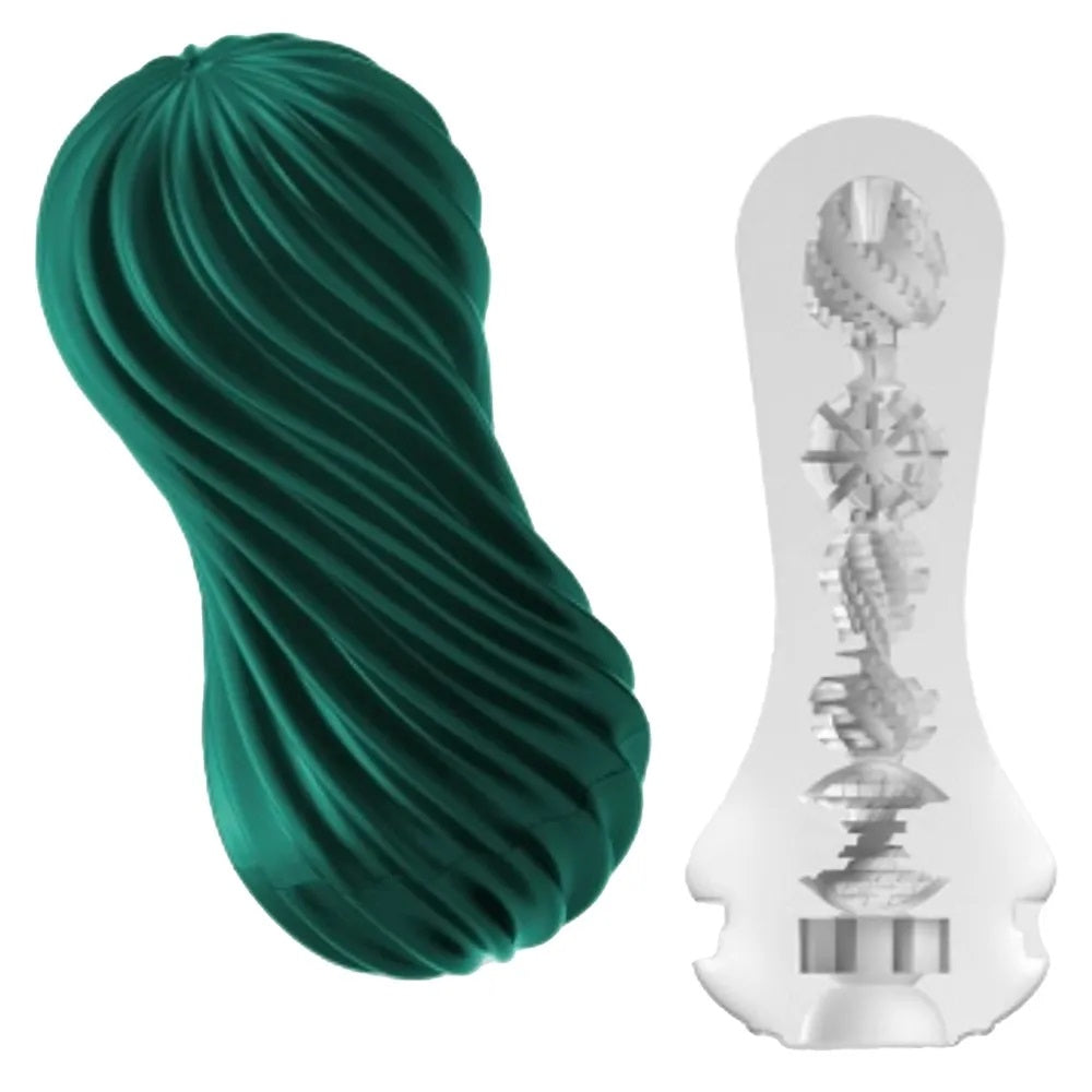 Masturbator with flexible case Tenga Flex Fizzy Green