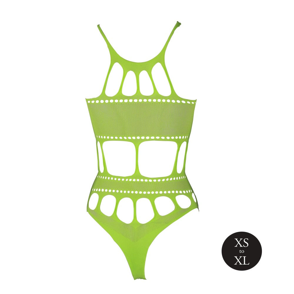 Mesh bodysuit Ouch! Glow In The Dark neon green