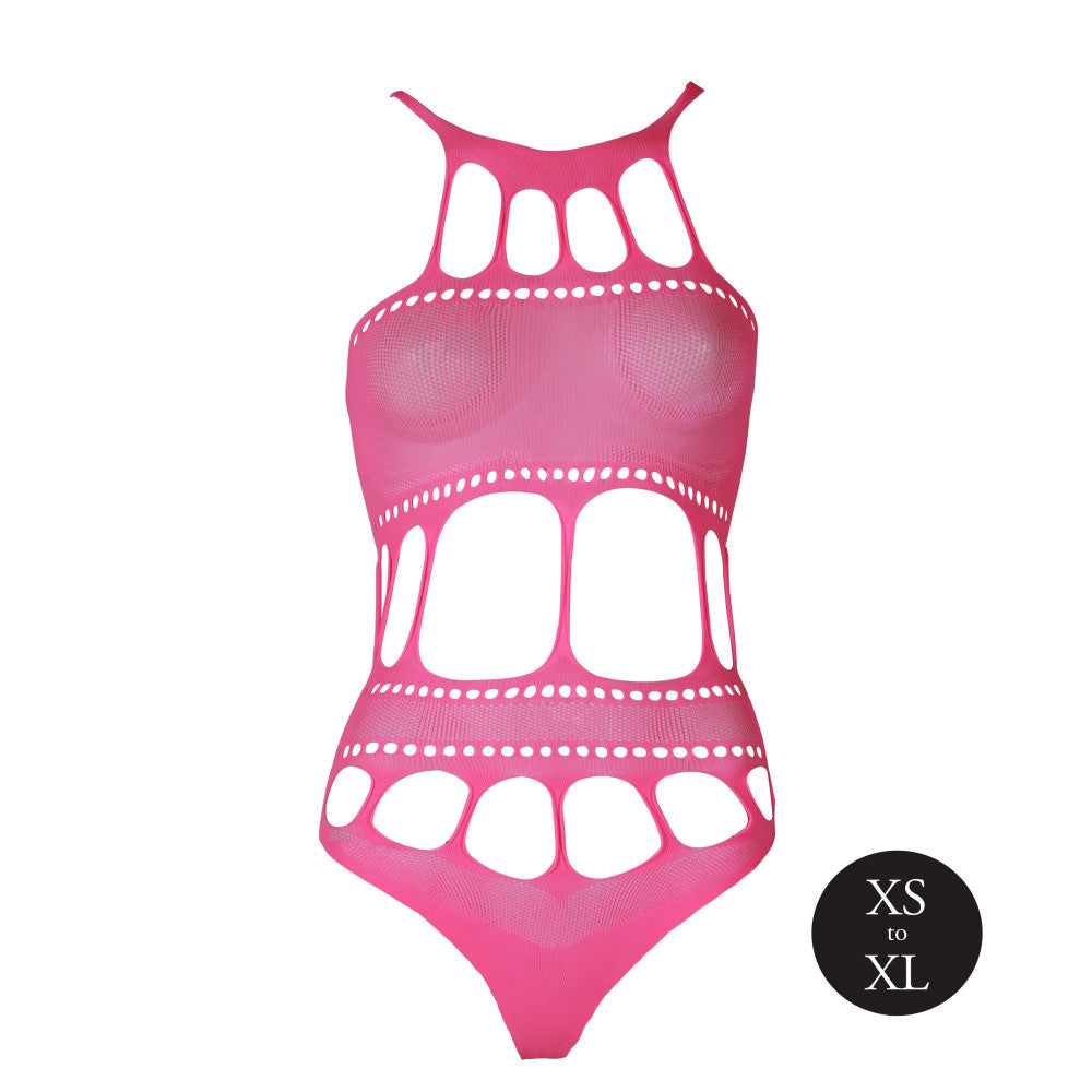 Mesh bodysuit Ouch! Glow In The Dark neon pink