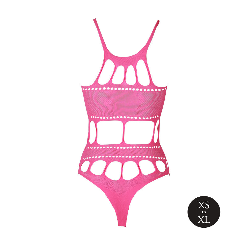 Mesh bodysuit Ouch! Glow In The Dark neon pink