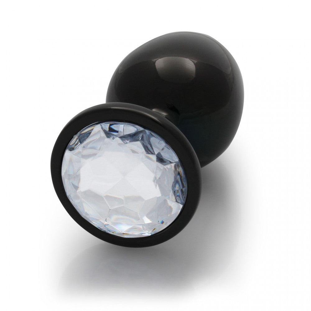 Metal Anal Plug with Crystal Ouch! L black