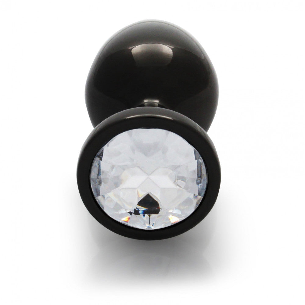 Metal Anal Plug with Crystal Ouch! M black