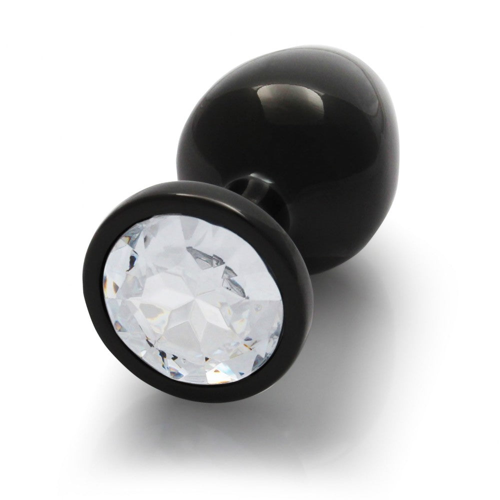 Metal Anal Plug with Crystal Ouch! M black