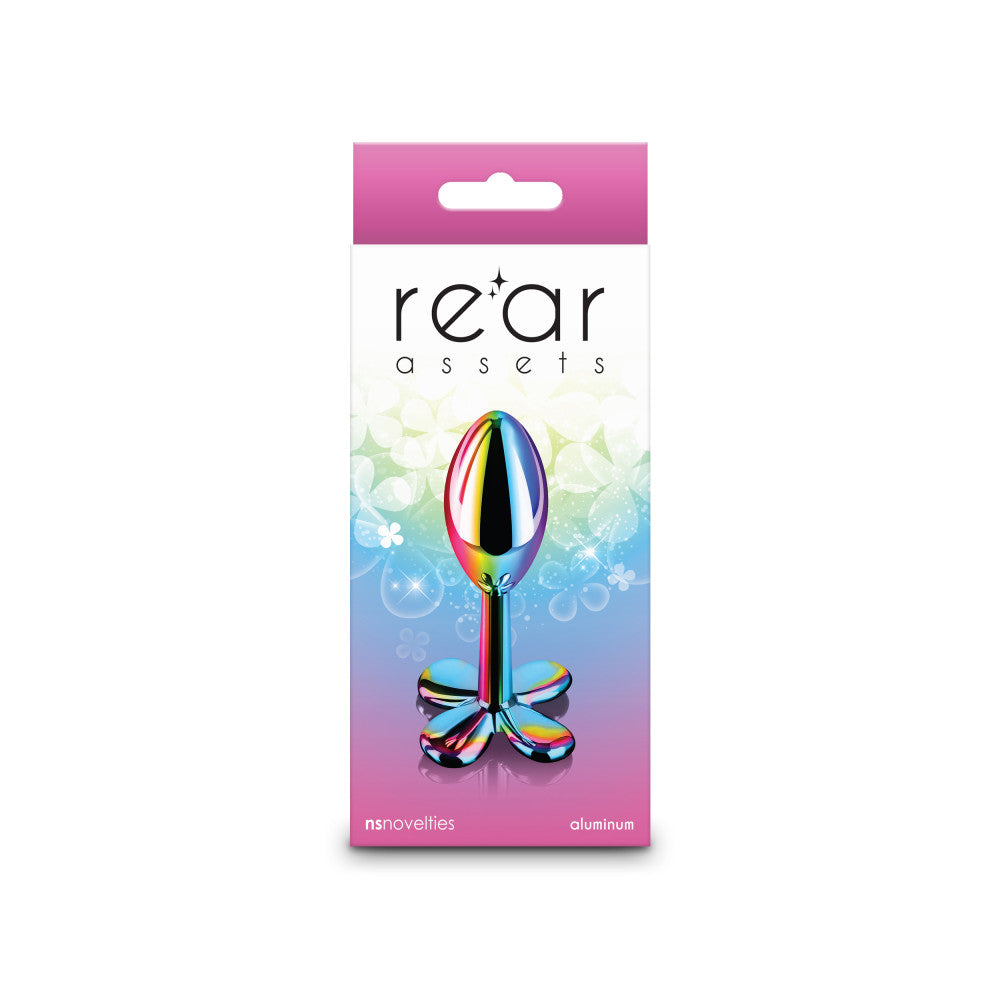 Metal Butt Plug - Jewel Rear Assets Clover Multicolor Holographic