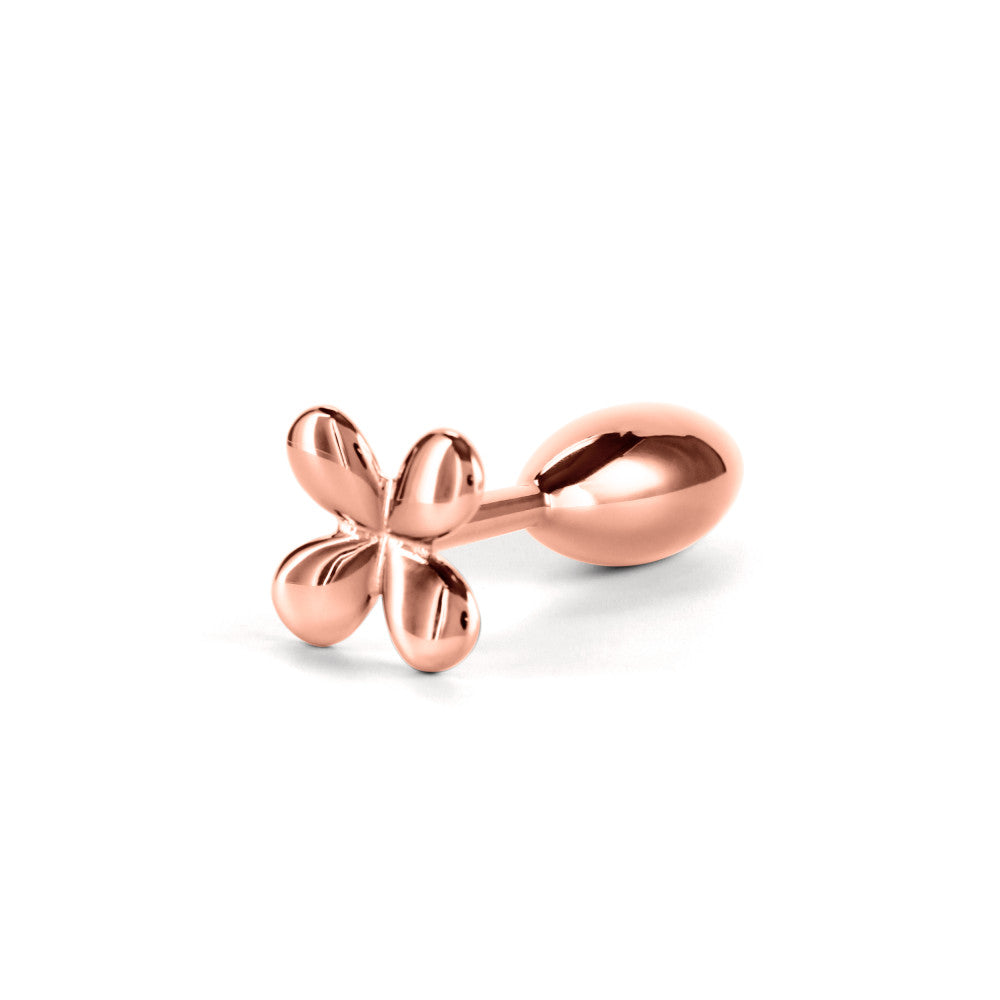 Metal Butt Plug - Jewel Rear Assets Clover Rose Gold