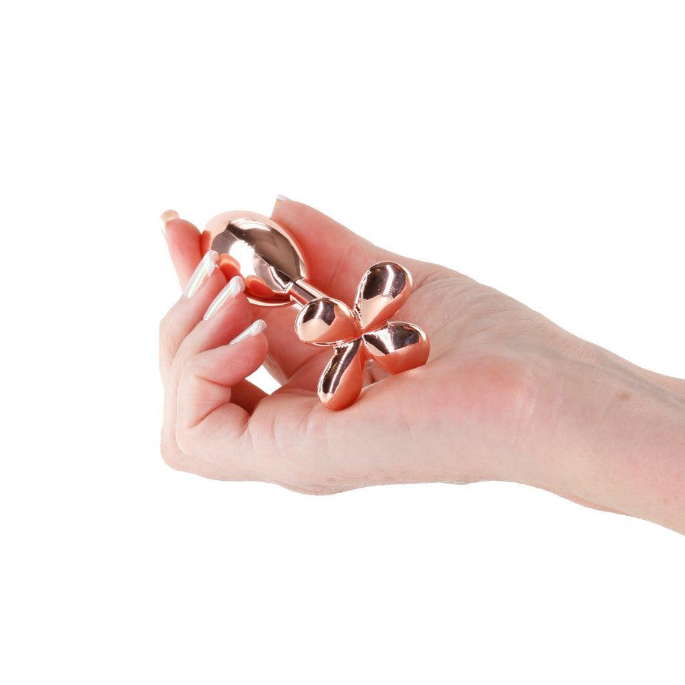 Metal Butt Plug - Jewel Rear Assets Clover Rose Gold