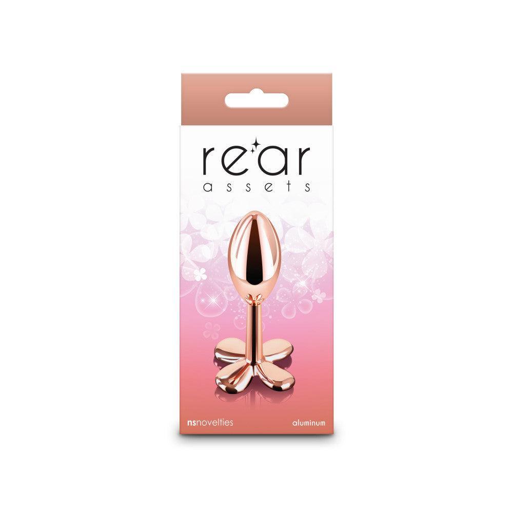 Metal Butt Plug - Jewel Rear Assets Clover Rose Gold