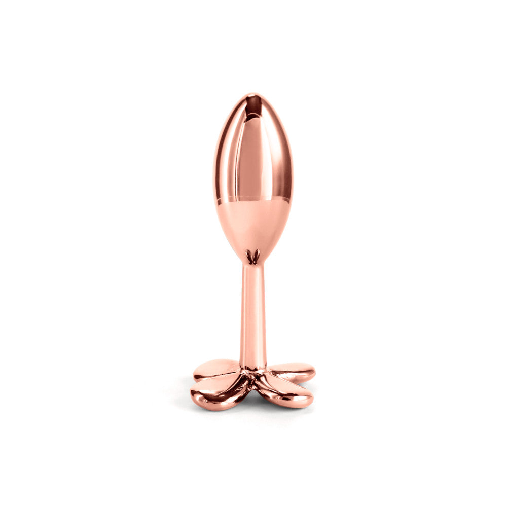 Metal Butt Plug - Jewel Rear Assets Clover Rose Gold