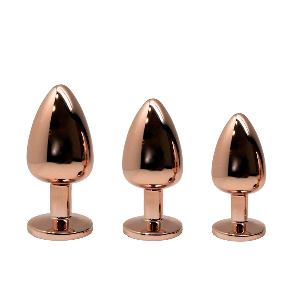 Metal Butt Plug With Crystal Tralalo Gold