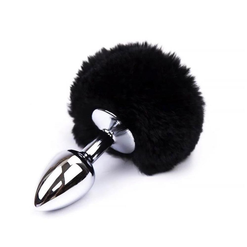 After Dark Rabbit Tail Metal Butt Plug