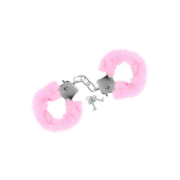 Metal handcuffs with fluff Sweet Caress pink