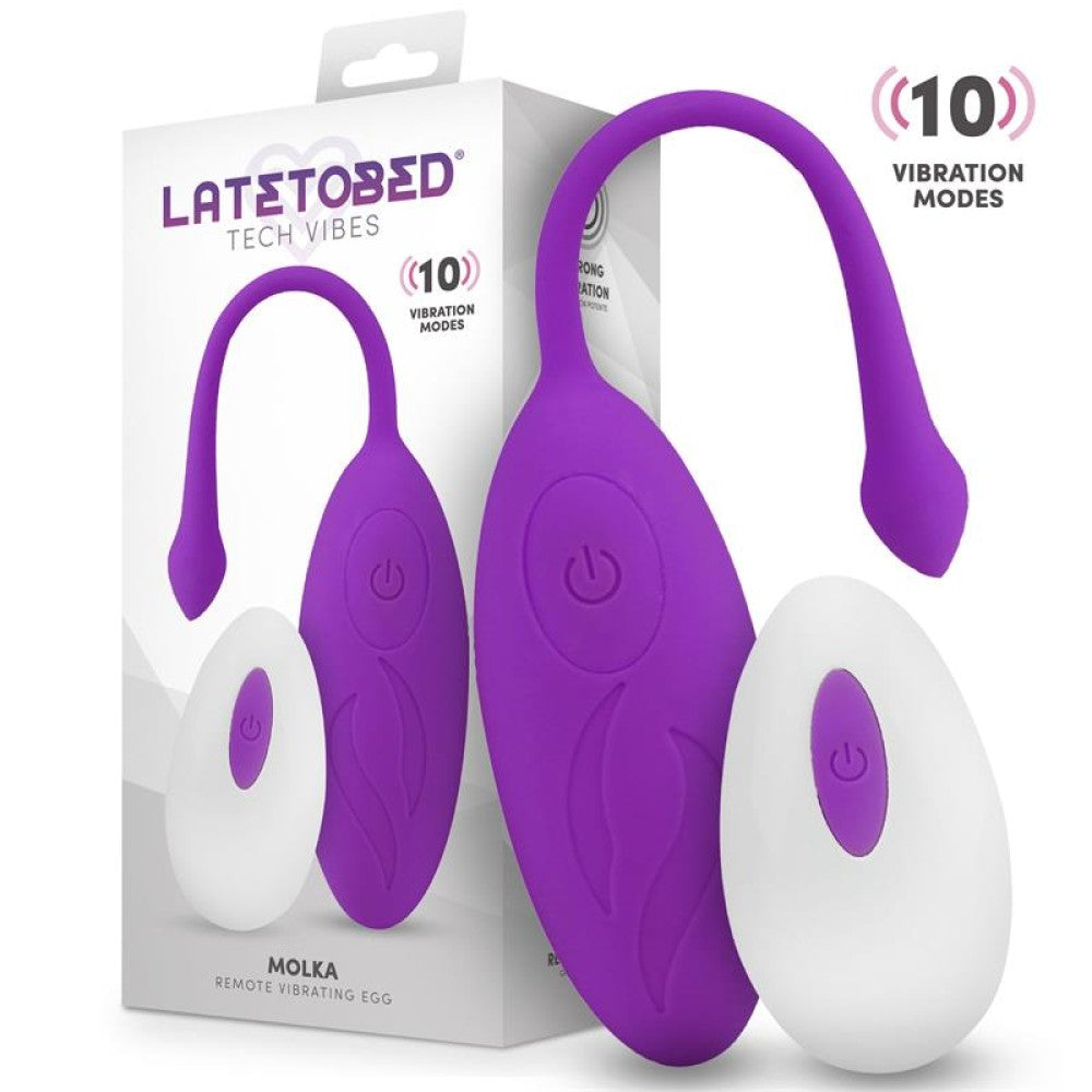 Molka Rechargeable Silicone Vibrating Egg with Remote