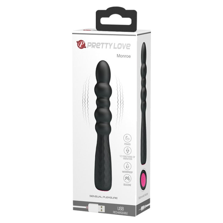 Monroe Rechargeable Vibrating Anal Stimulator Black