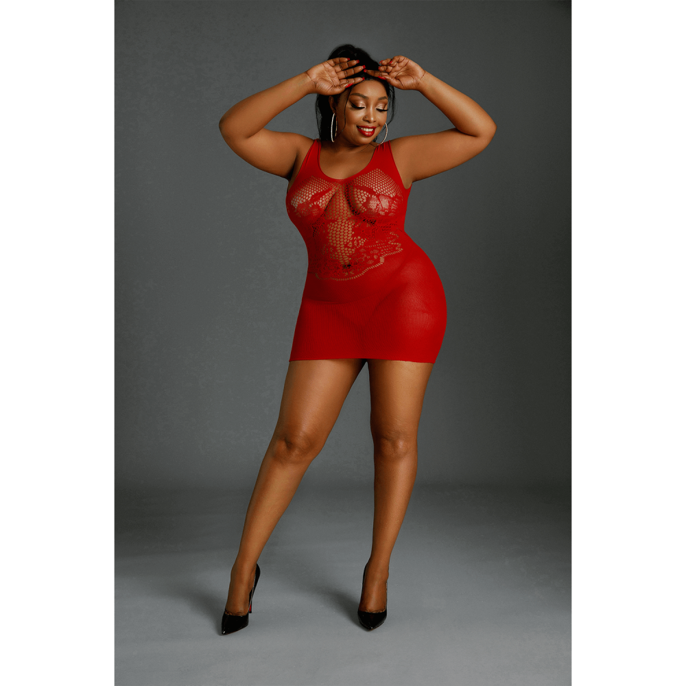 Moonlight Erotic Dress with Mesh Front