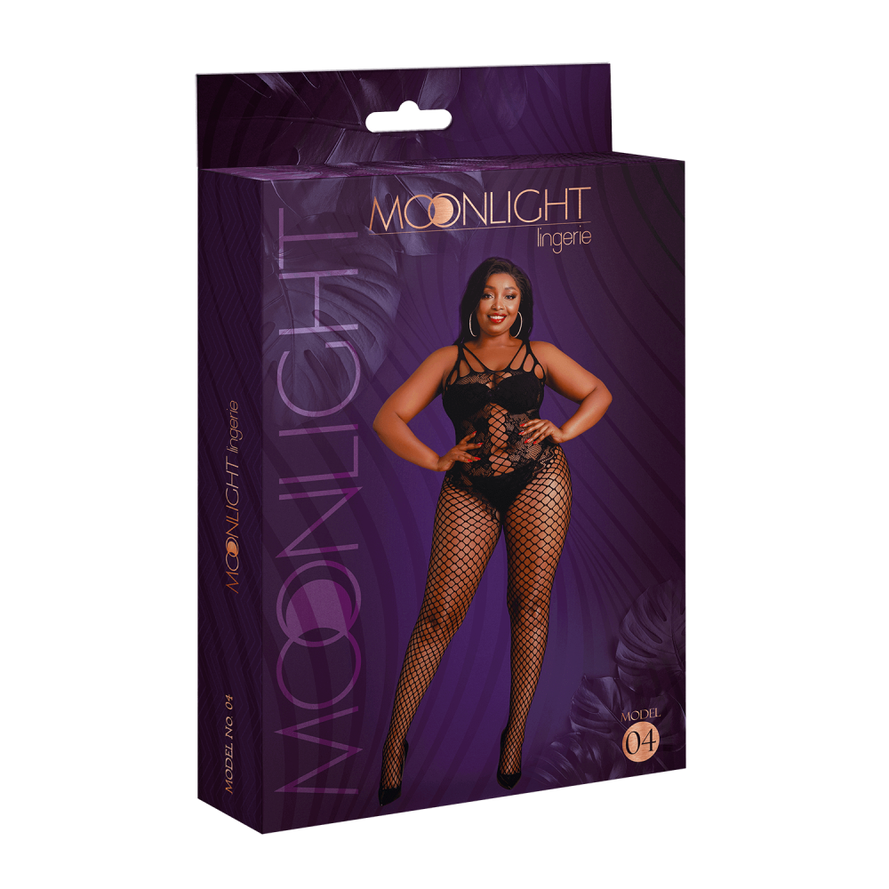 Moonlight Model 04 Open Bottom Mesh Bodysuit